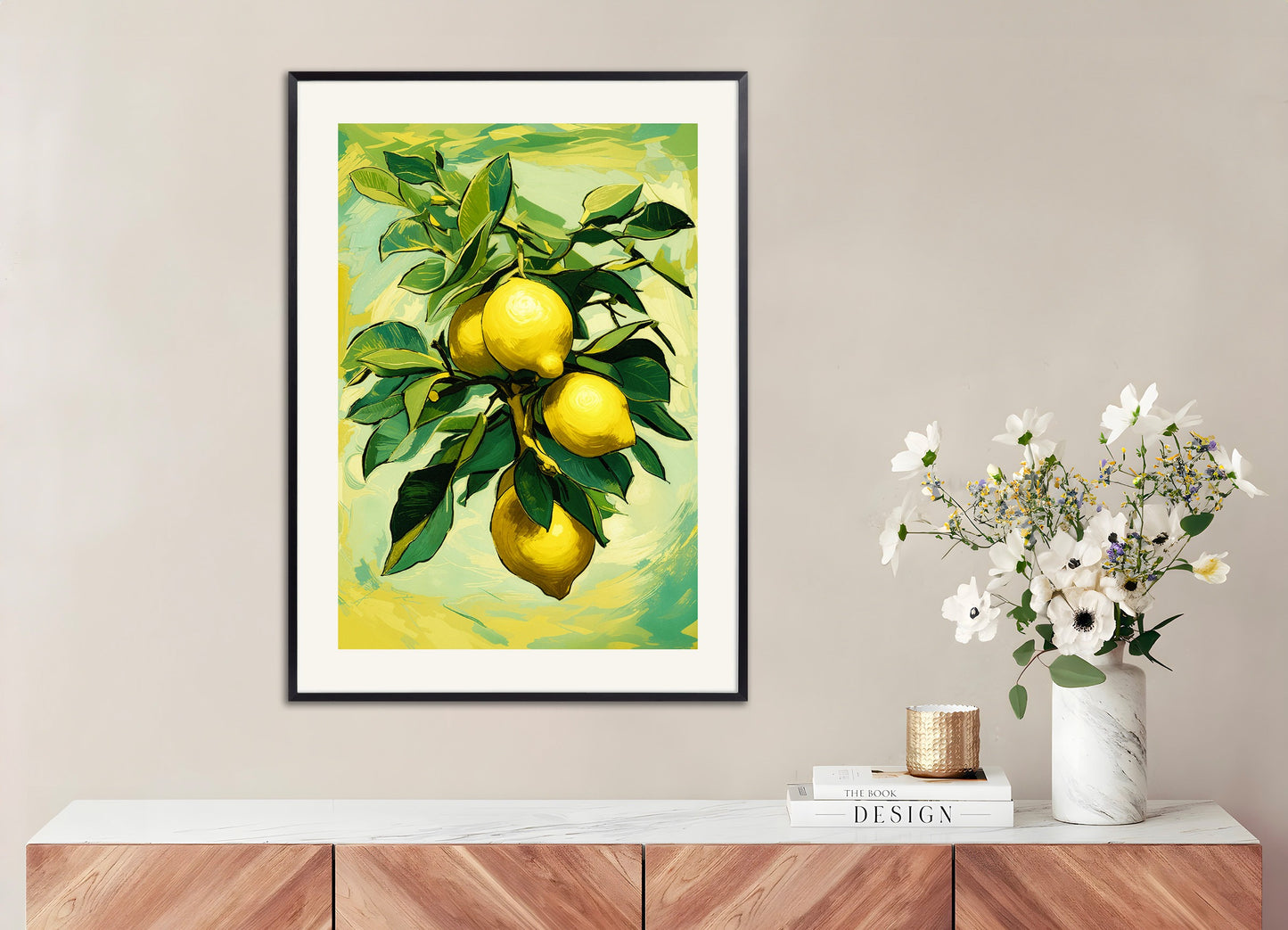 Poster with metal frame: Lemons of Sorrento