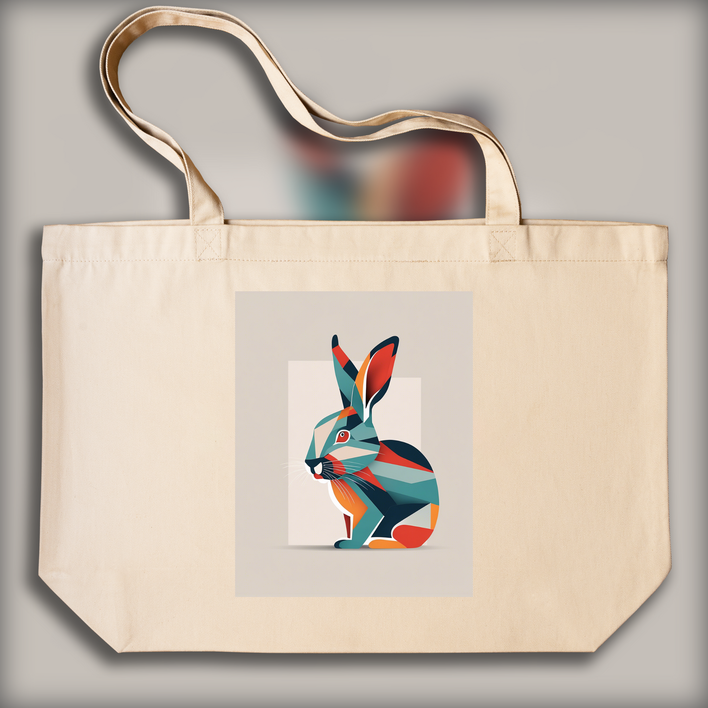 Tote bag - Minimalist art, Rabbit - 2643527623