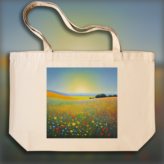 Tote bag - Peinture écossaise d'expressionnisme abstrait, Fleur  - 2516049855