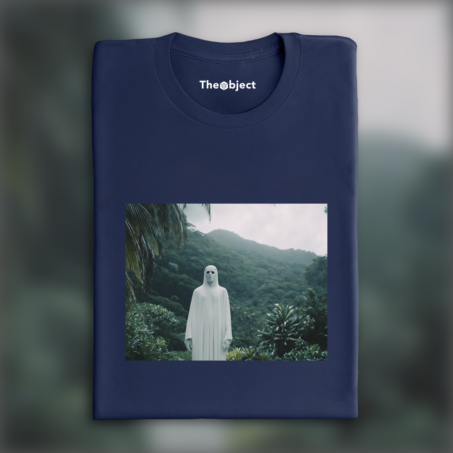 T-Shirt - Cinematic, A white ghost cyborg in the Seychelles - 1863802356