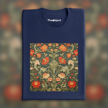 T-Shirt - Motifs, floral decoration of 19th century English crafts, Flower Venice - 1611981763