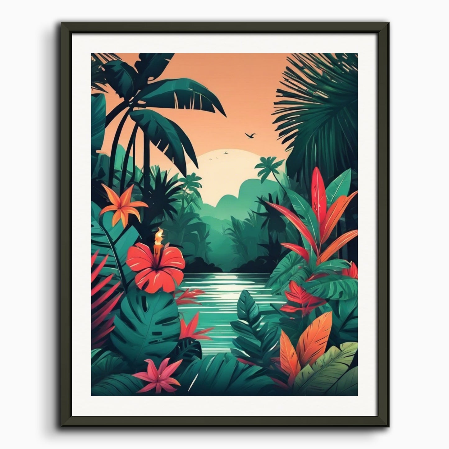 Poster: Tropical jungle, Candle