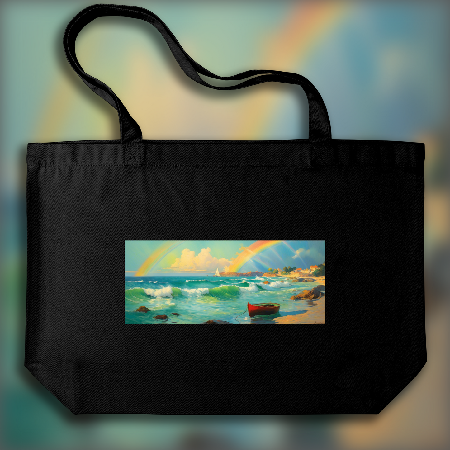 Tote bag - Post-impressionism with innovative forms, Rainbow - 2555720125