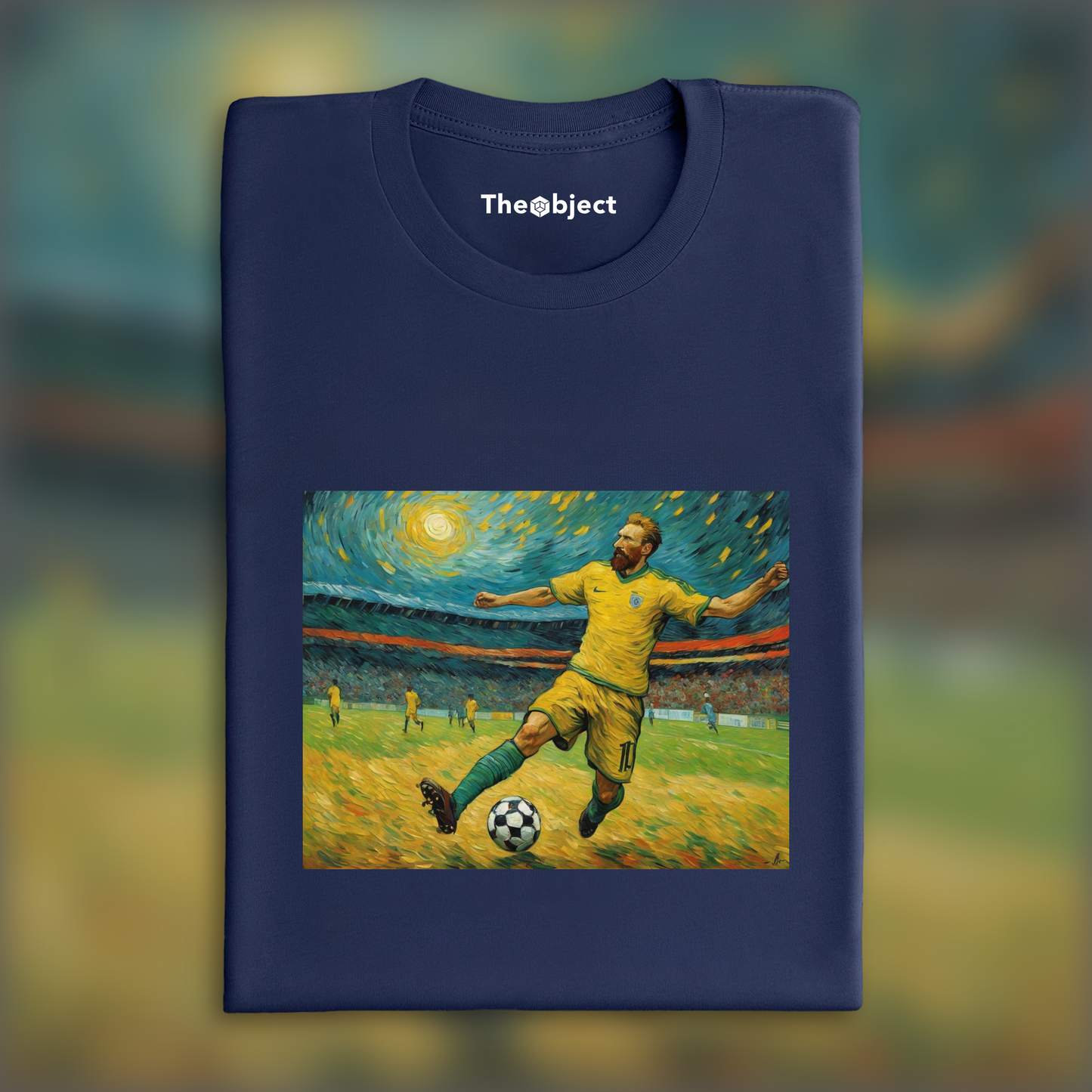 T-Shirt - Peinture capturant la turbulence passionnée de la nature et de l’émotion humaine, Soccer - 3332079756