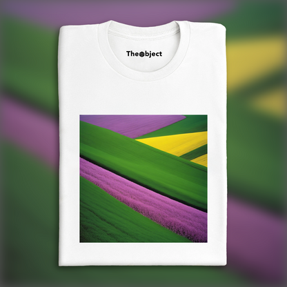 T-Shirt - Abstractions, geometric compositions in landscapes, Lavender - 2922771211