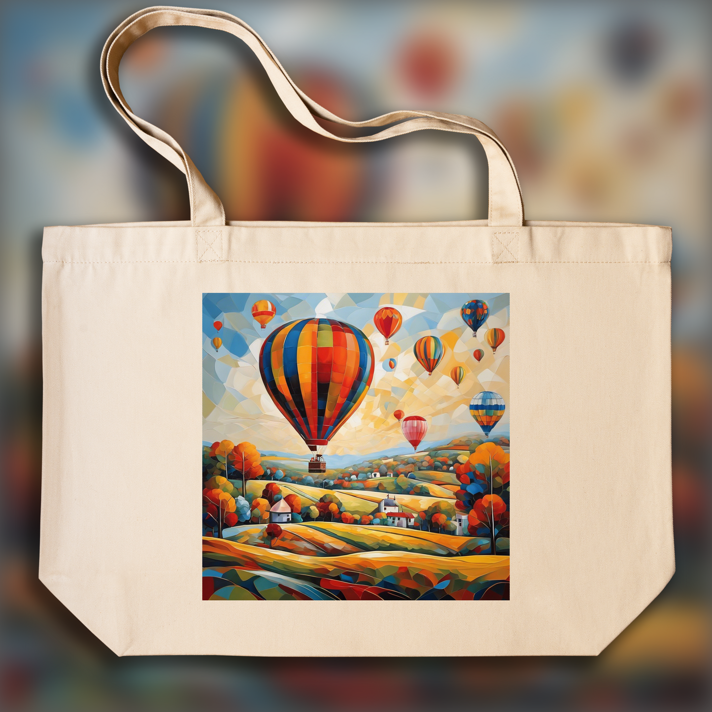 Tote bag - Abstractionisme, Montgolfière,  Montgolfière - 2642206321