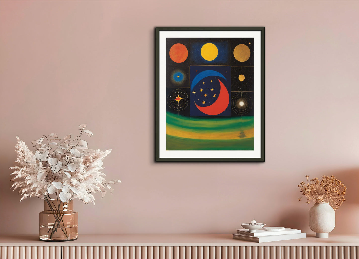 Poster with metal frame: Scottish painting of abstract expressionism, Astrology