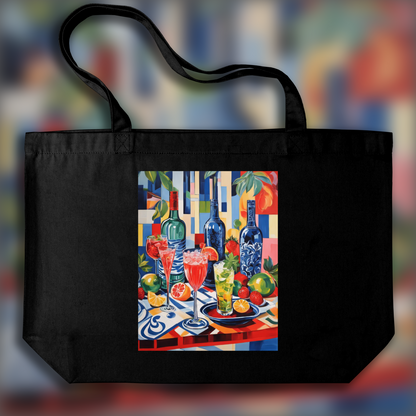 Tote bag - Bright and cheerful scene, playful patterns, Cocktail - 3982889383