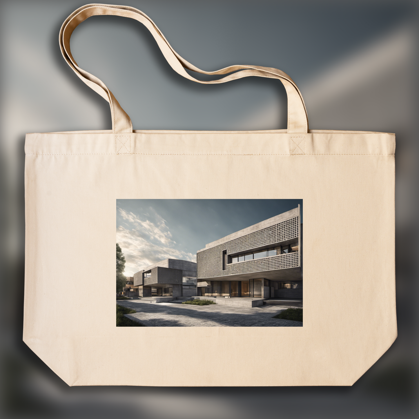 Tote bag - Art Bauhaus, Brutalist architecture, city - 3113094946