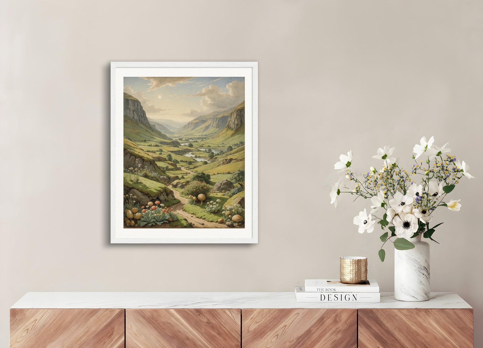 Poster with wood frame: Beatrix Potter, Exoplanet landscape