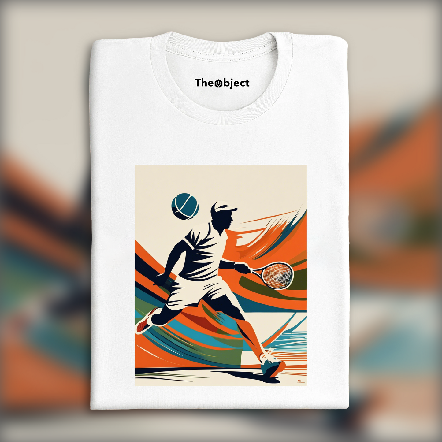 T-Shirt - Clean American, modern and nervous illustration, Tennis player - 4283238361