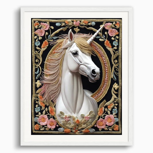 Poster: Broderie, Licorne