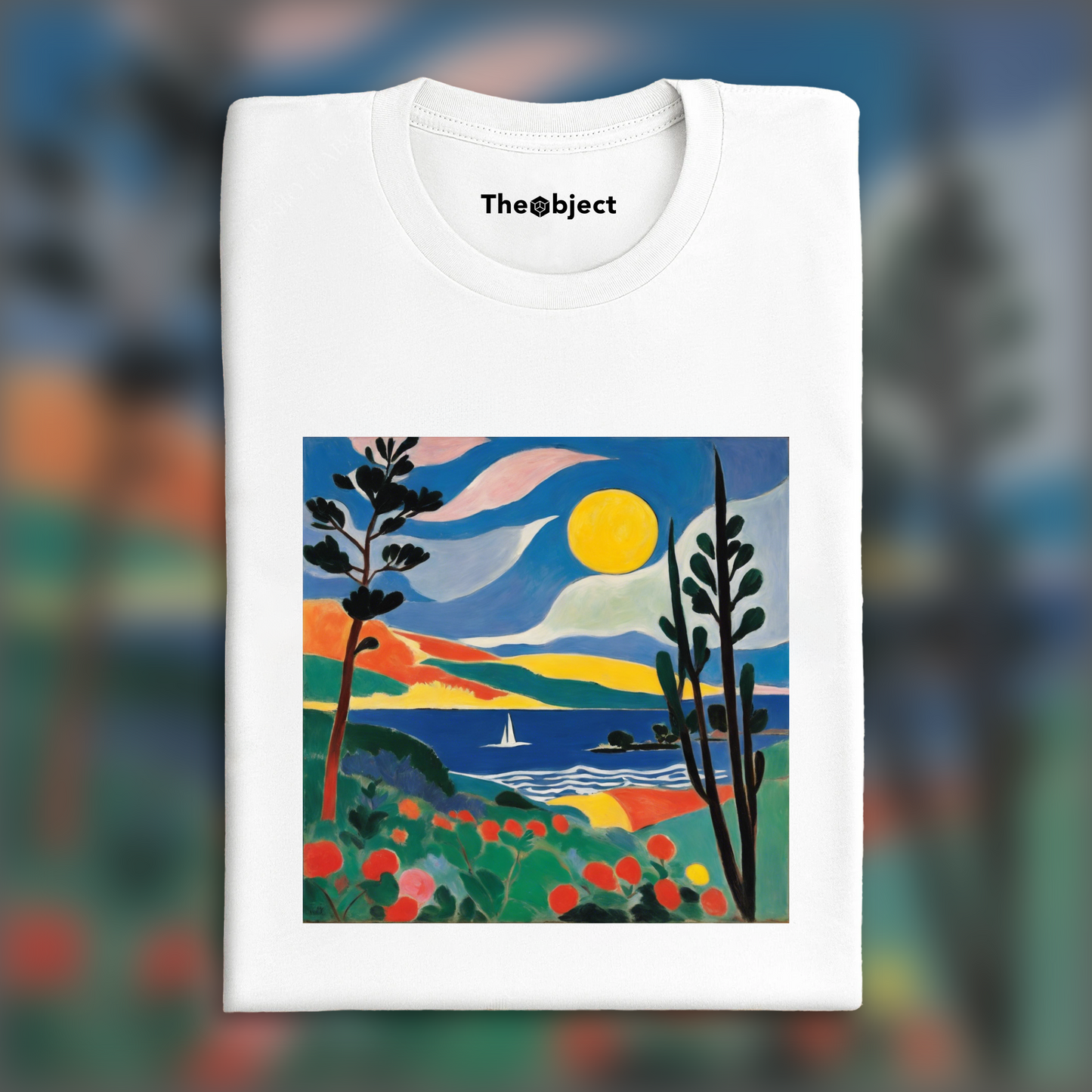 T-Shirt - Expressive and abstract shapes, decorative sensitivity, Moon - 2320230592