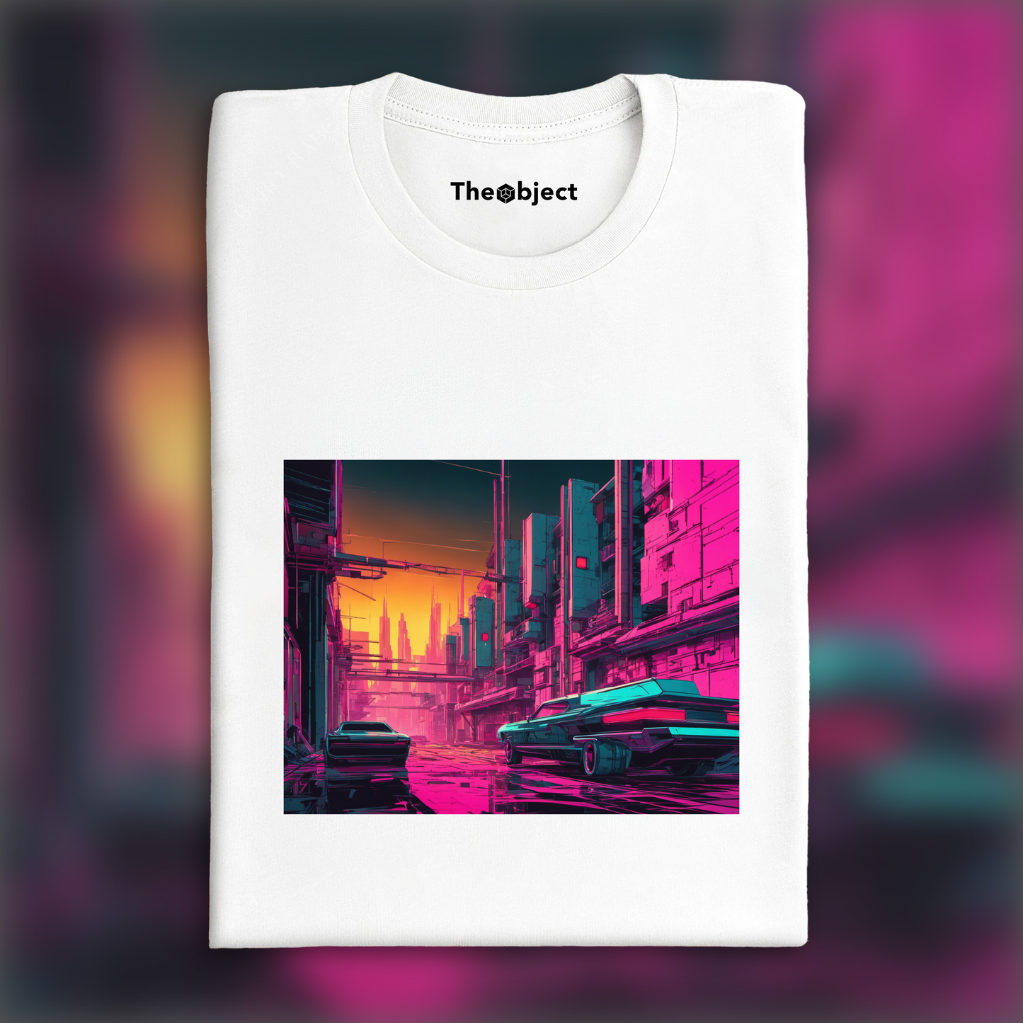 T-Shirt - Neon punk, Brutalist architecture, city - 129903184