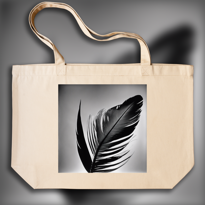 Tote bag - Photographie abstraite, nature et motifs géométriques , Plume - 3306455067