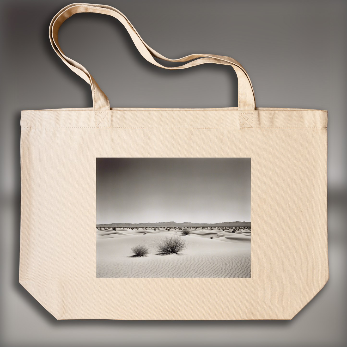 Tote bag - Explorations abstraites urbaines, noir et blanc, Désert - 2776189088