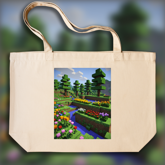 Tote bag - Minecraft, Flower - 3975373579