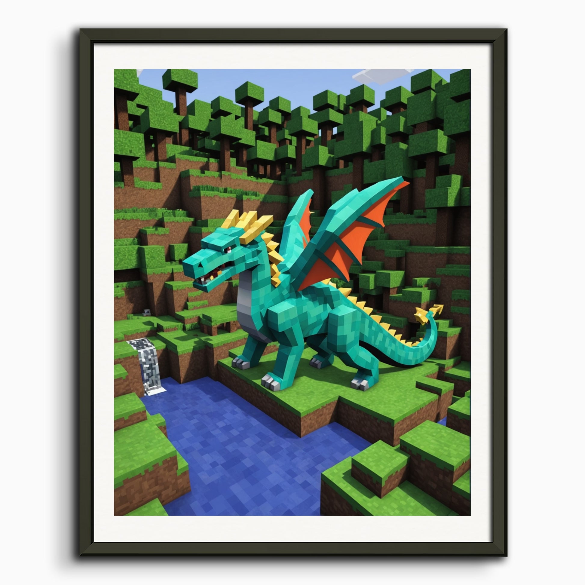 Poster: Minecraft, Dragon