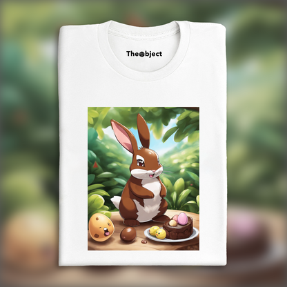 T-Shirt - Pokémon , rabbit with chocolate egg - 1141031381