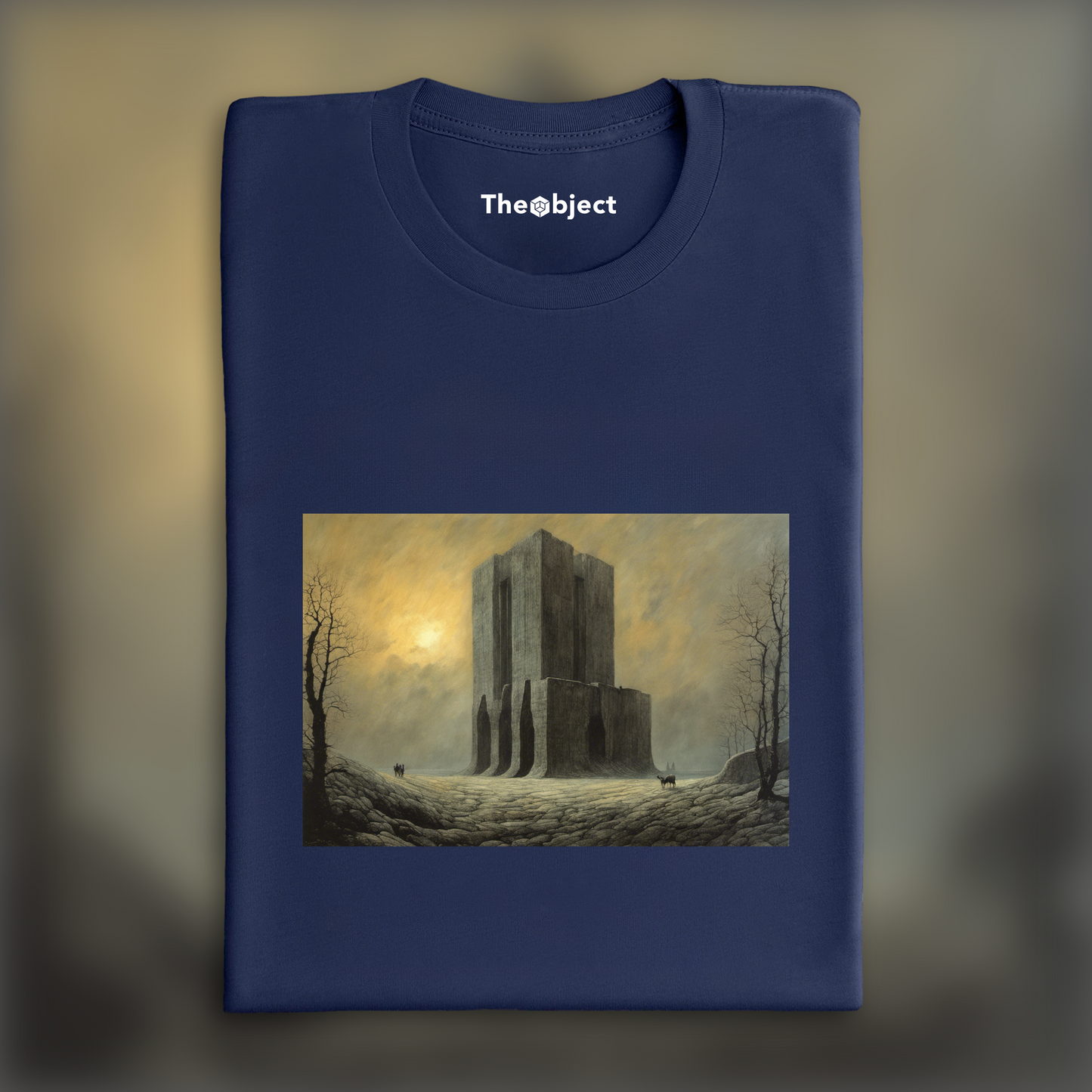 T-Shirt - Atmospheric, dark and mystical comic book, Brutalist architecture, city - 4013545664