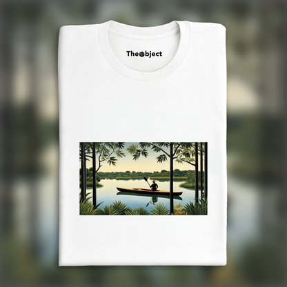 T-Shirt - Dreamlike and naive jungles with fanciful precision, Kayak - 3602432350