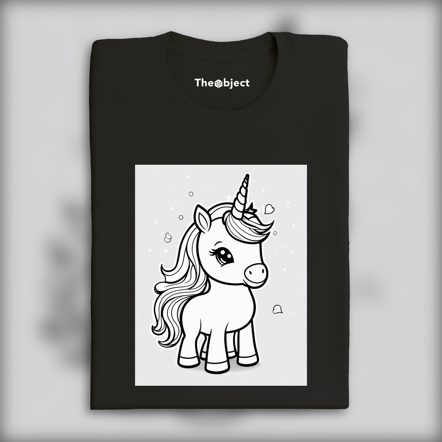 T-Shirt - simple coloring page, a baby cute unicorn - 1880253925