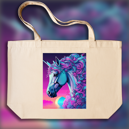 Tote bag - Vaporwave, Unicorn - 2232047465