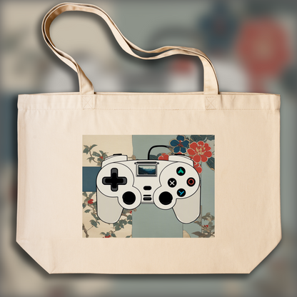 Tote bag - Vues poétiques ukiyo-e, moments fugaces, a gamepad - 1962994788