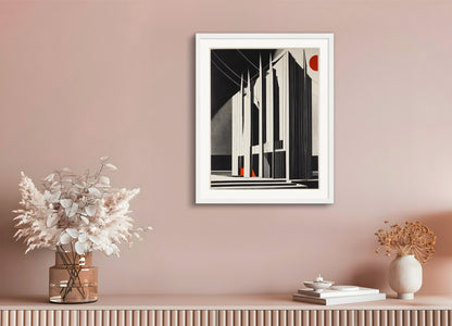 Poster with wood frame: László Moholy-Nagy, Church