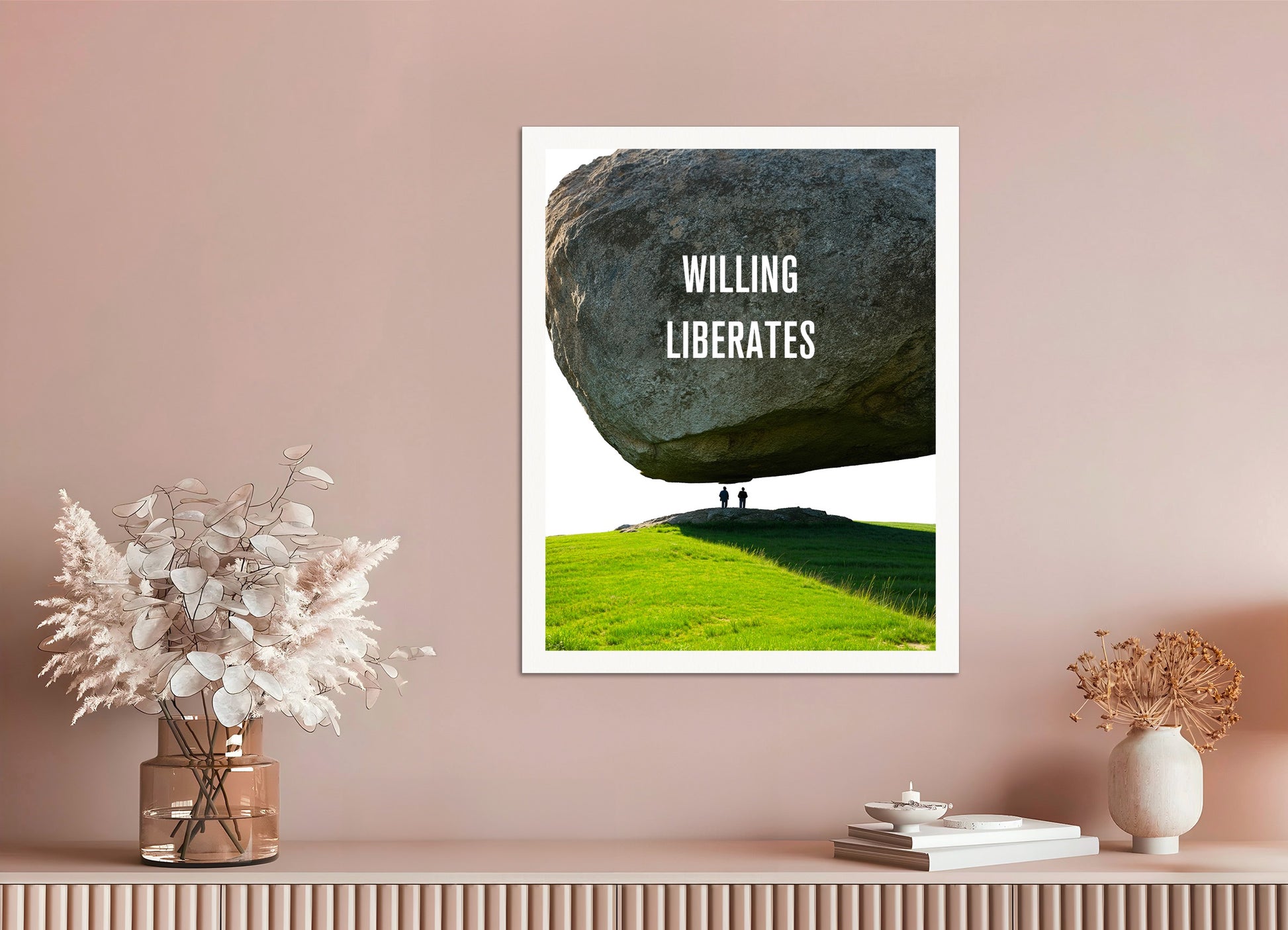 Poster: Willing liberates, Nietzsche