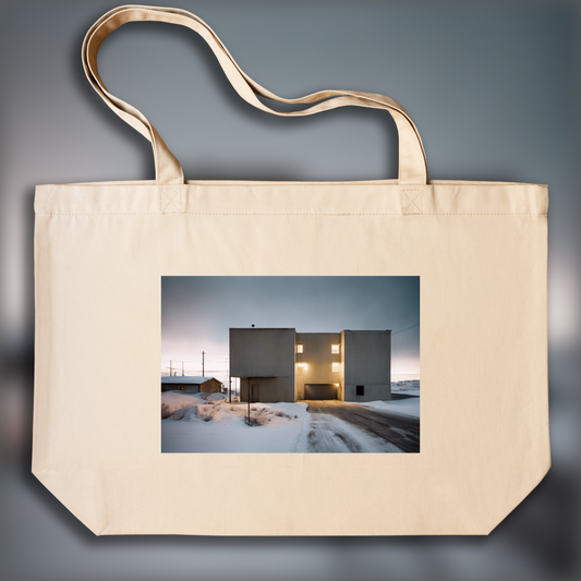 Tote bag - Abstract urban photographs emphasizing the play of light and shadow, Brutalist architecture, city - 2315338962