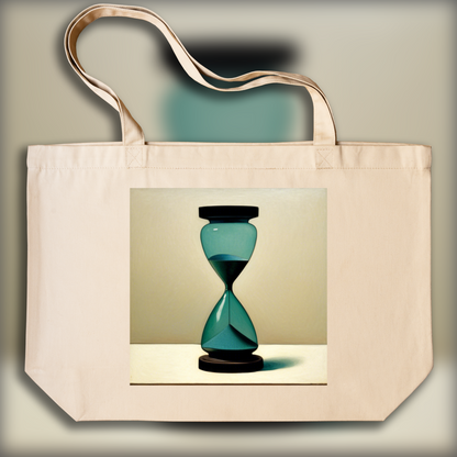 Tote bag - Meticulous pointillist scene, capturing light, hourglass - 2093551515