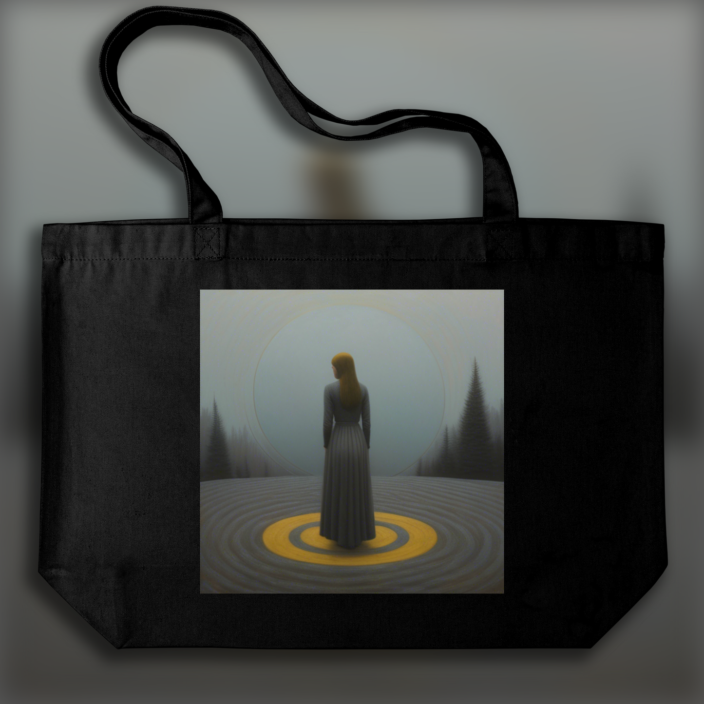 Tote bag - Contemporary American Dark Narrative Realism, Circles - 1192376142