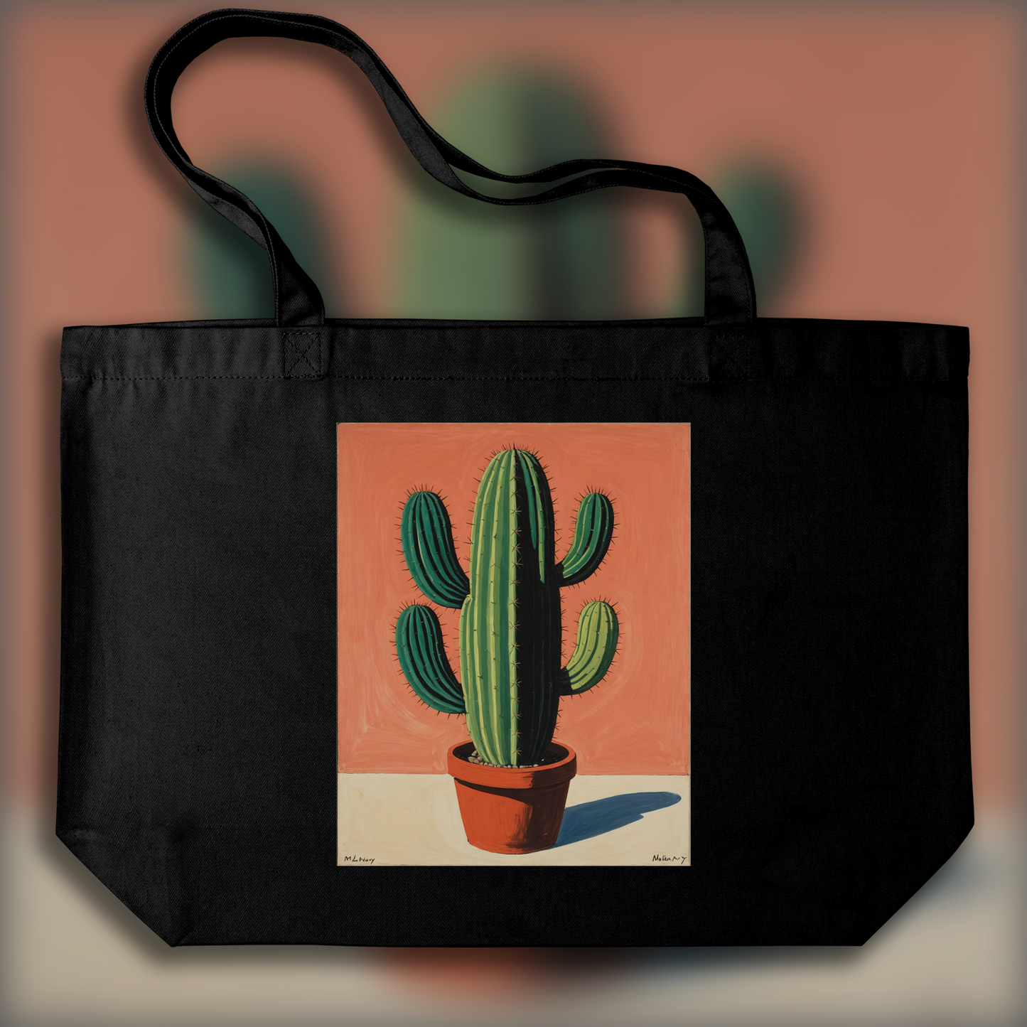 Tote bag - Intimate American figurative, abstract trend, Cactus - 3739310739