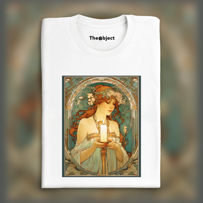 T-Shirt - Enchanting fusion of ornate lines and flowing shapes, Candle - 3551344323