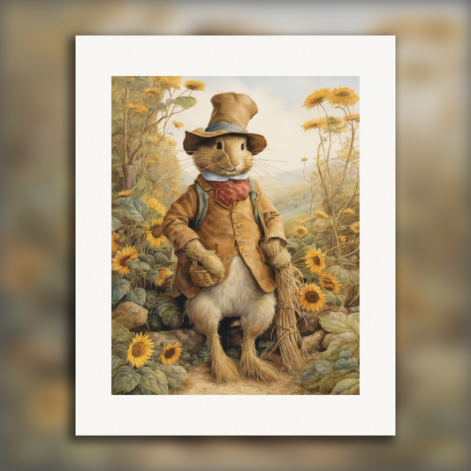 Poster - Charming tales, delicate British watercolors, Scarecrow - 2280231038