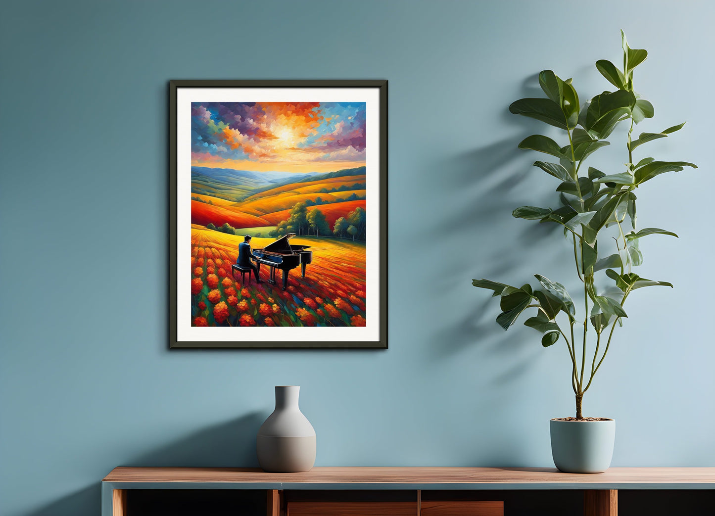 Poster with metal frame: Color Field Painting, 