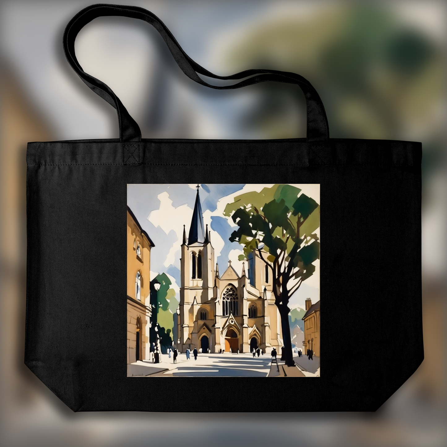 Tote bag - Bold still life, expressive brushstroke, Cathedral - 1500374422