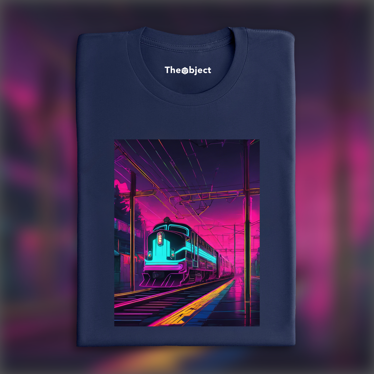 T-Shirt - Neon punk, Train - 1439839541