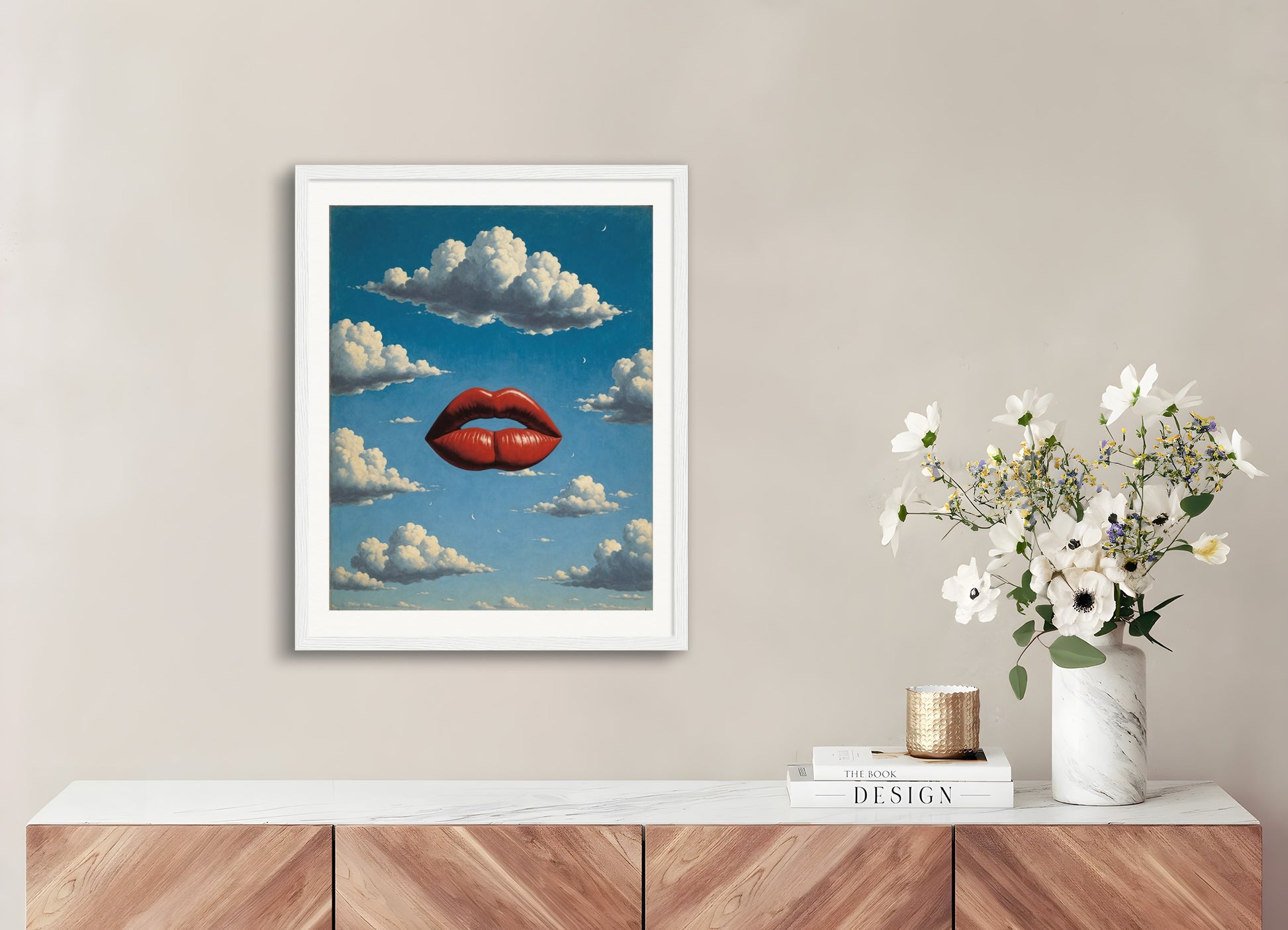 Poster with wood frame: Belgian surrealism, 