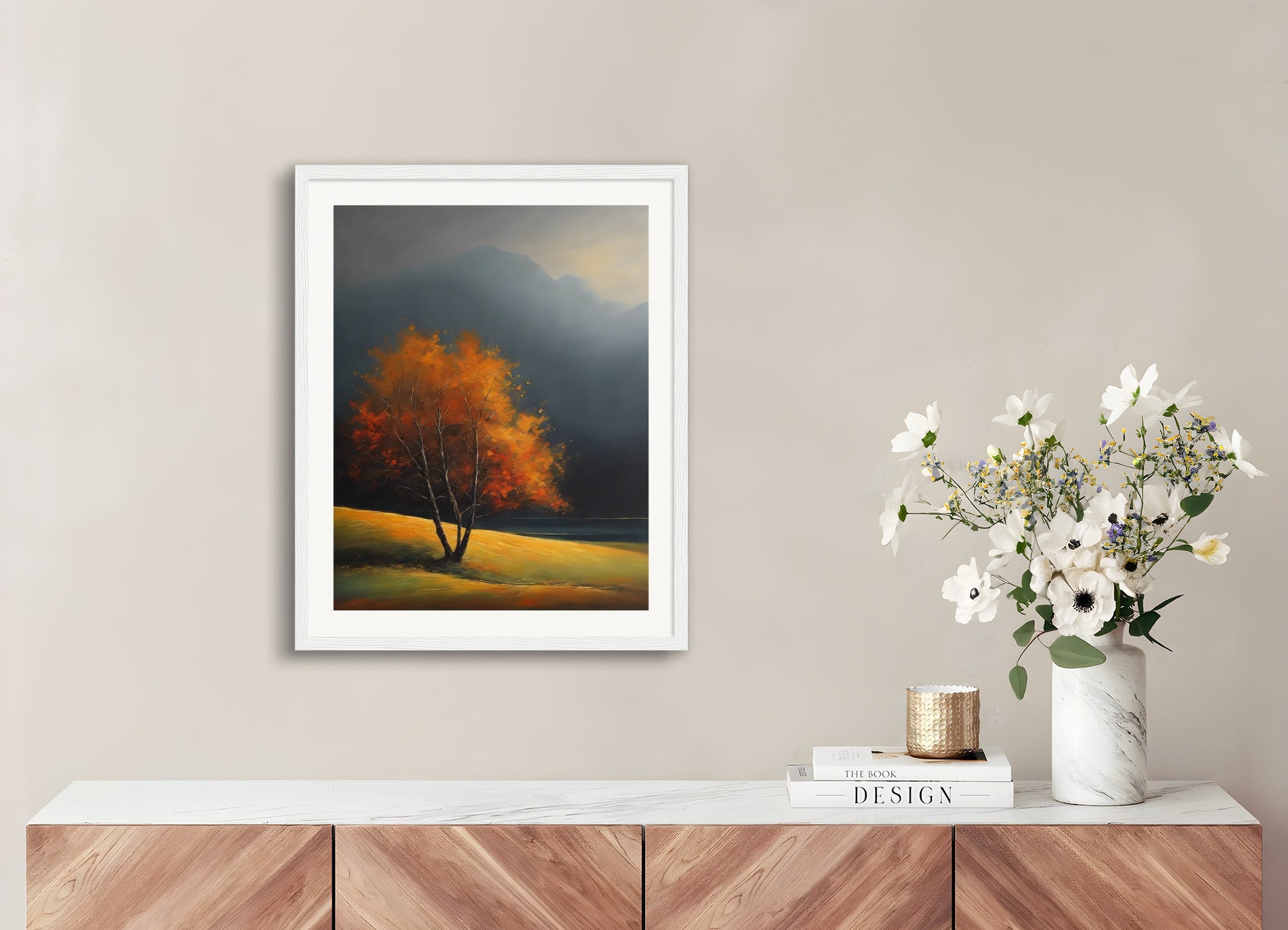 Poster with wood frame: , Landscape