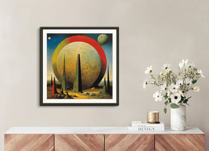 Poster with metal frame: Max Ernst, Earth