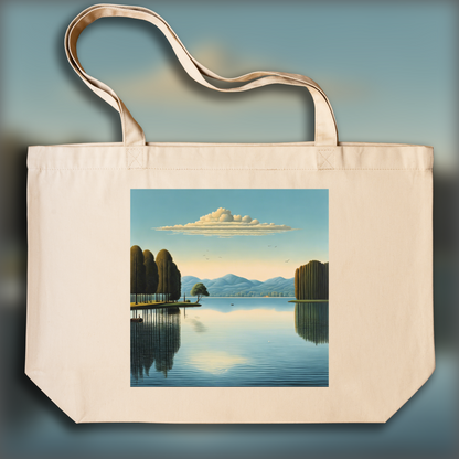 Tote bag - Belgian surrealism, Lake - 1167127806