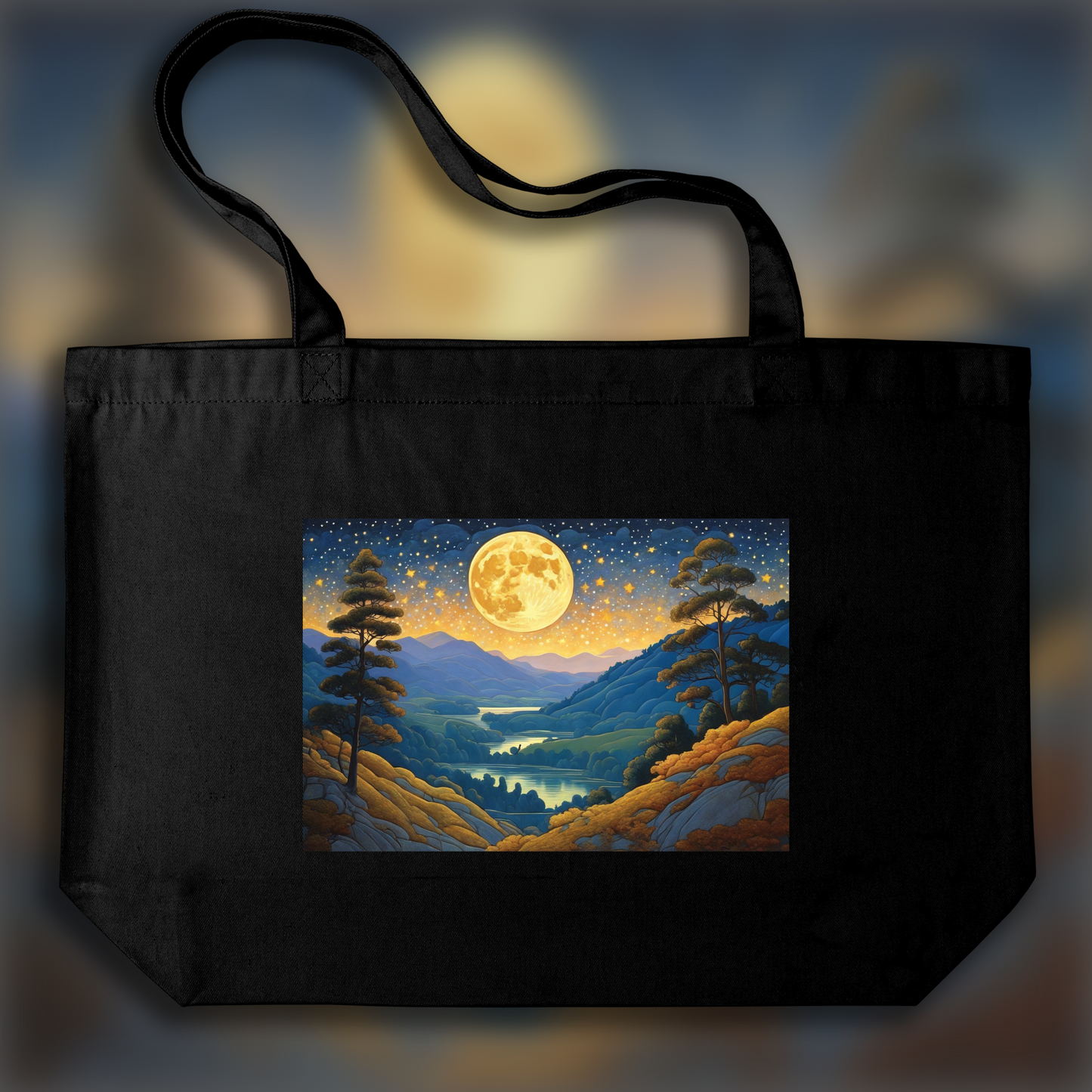 Tote bag - Paul Ranson, Moon and starry sky - 51060819