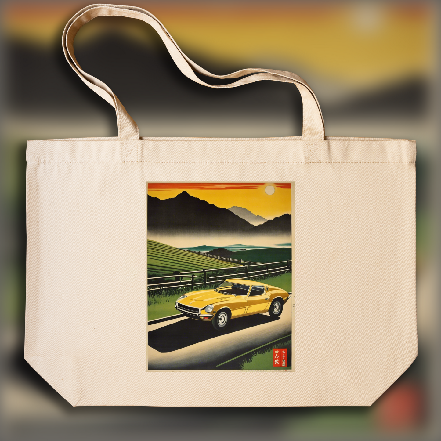 Tote bag - Poster vintage japonais, Route - 3421671381