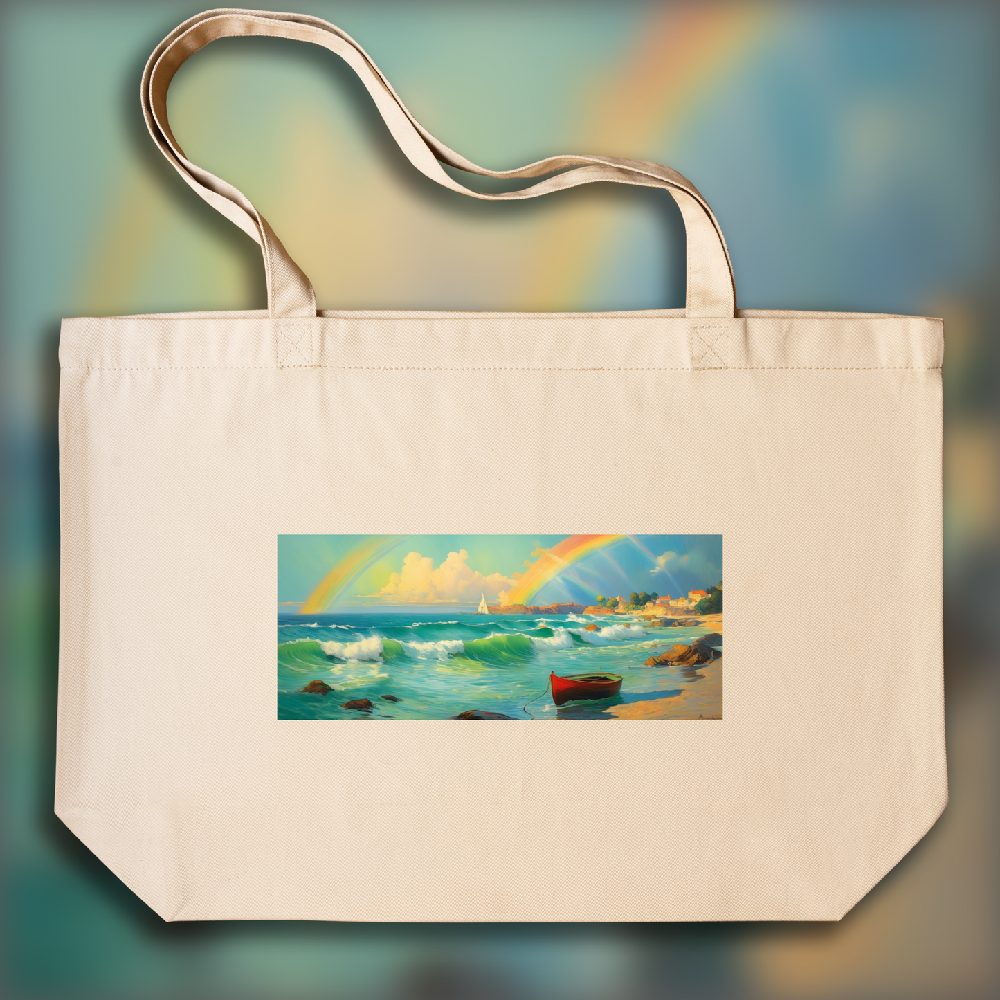 Tote bag - Postimpressionisme aux formes innovantes, Arc-en-ciel - 2555720125