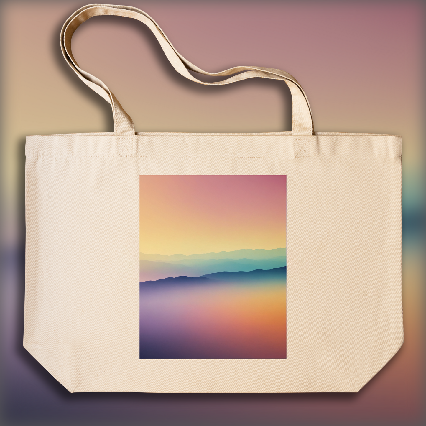 Tote bag - Soothing Abstract Gradients, Crest lines  - 2519476318