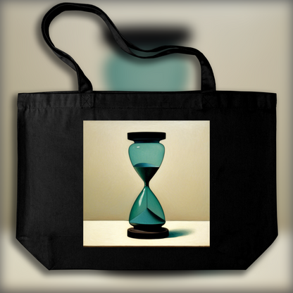 Tote bag - Meticulous pointillist scene, capturing light, hourglass - 2093551515