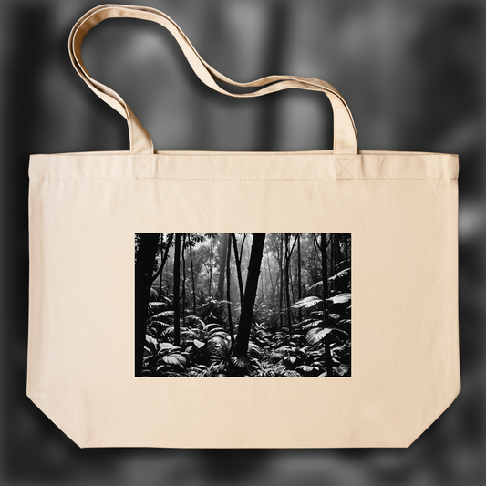 Tote bag - Photographie abstraite, nature et motifs géométriques , Jungle - 4283296033