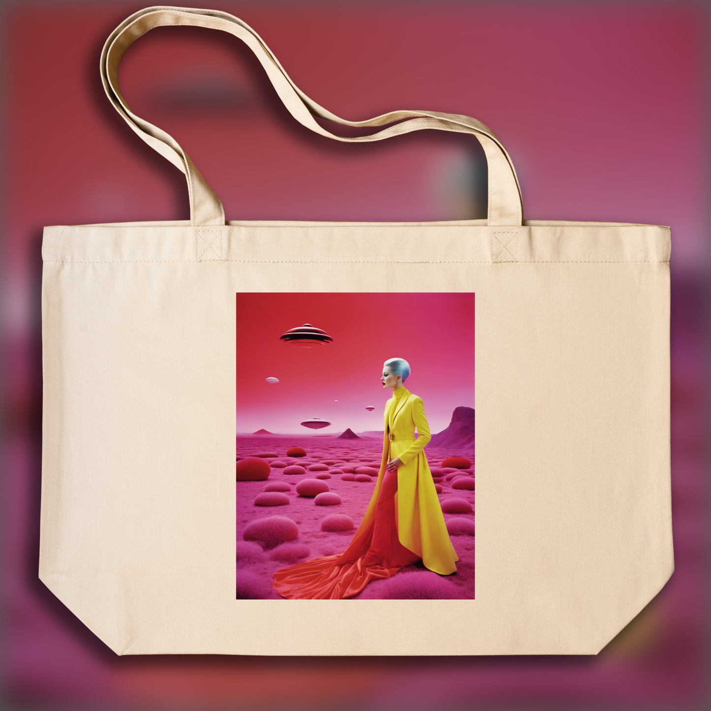 Tote bag - Photographie britannique glamour et saturée, Paysage exoplanète - 1415544560